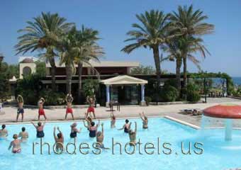 Olympos Beach Hotel Rhodes Pool View