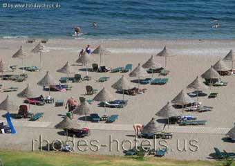 Rhodes Olympos Beach Hotel Beach