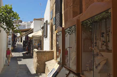 Lindos City Main Street