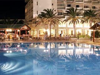 Apollo Beach hotel rhodes greece by night